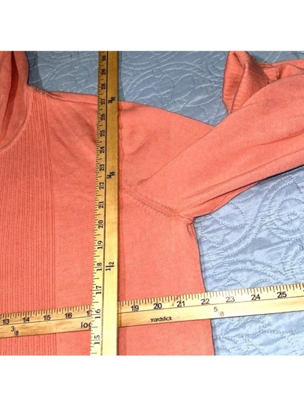 Isaac Mizrahi Live! Womens Hooded Cardigan Sweater M Coral - Picture 6 of 6